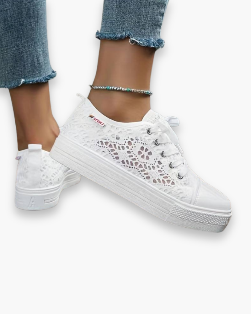 Damen Sneakers aus Spitze - Elegant und Atmungsaktiv