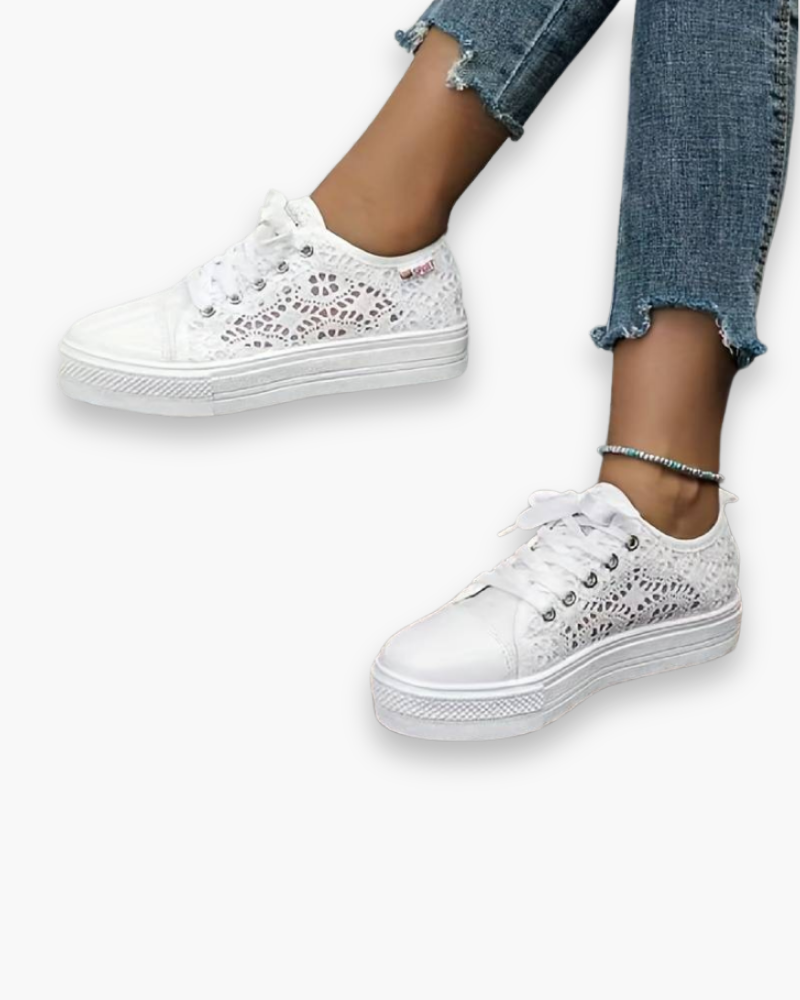 Damen Sneakers aus Spitze - Elegant und Atmungsaktiv