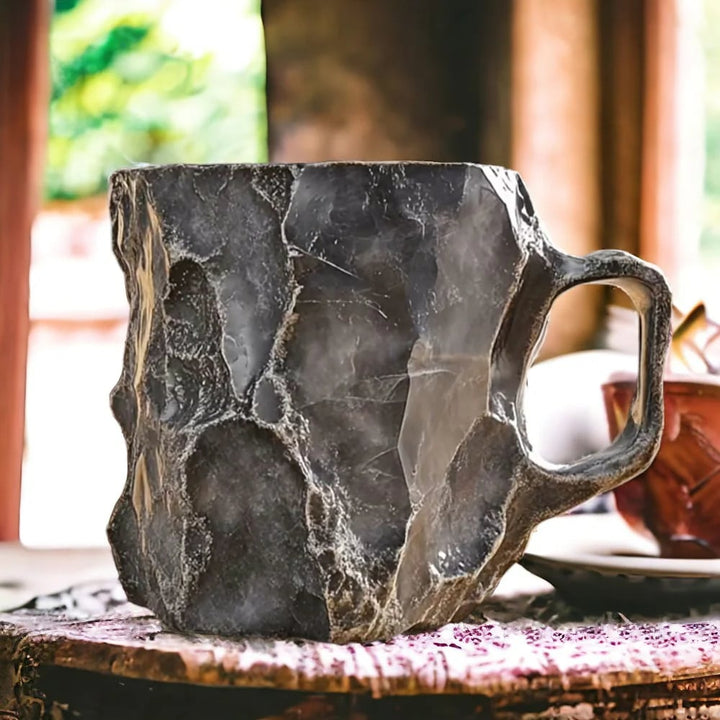 Handgefertigte Kaffeetassen aus Mineral-Kristall, Isoliert, Mikrowellengeeignet, 350-450 ml