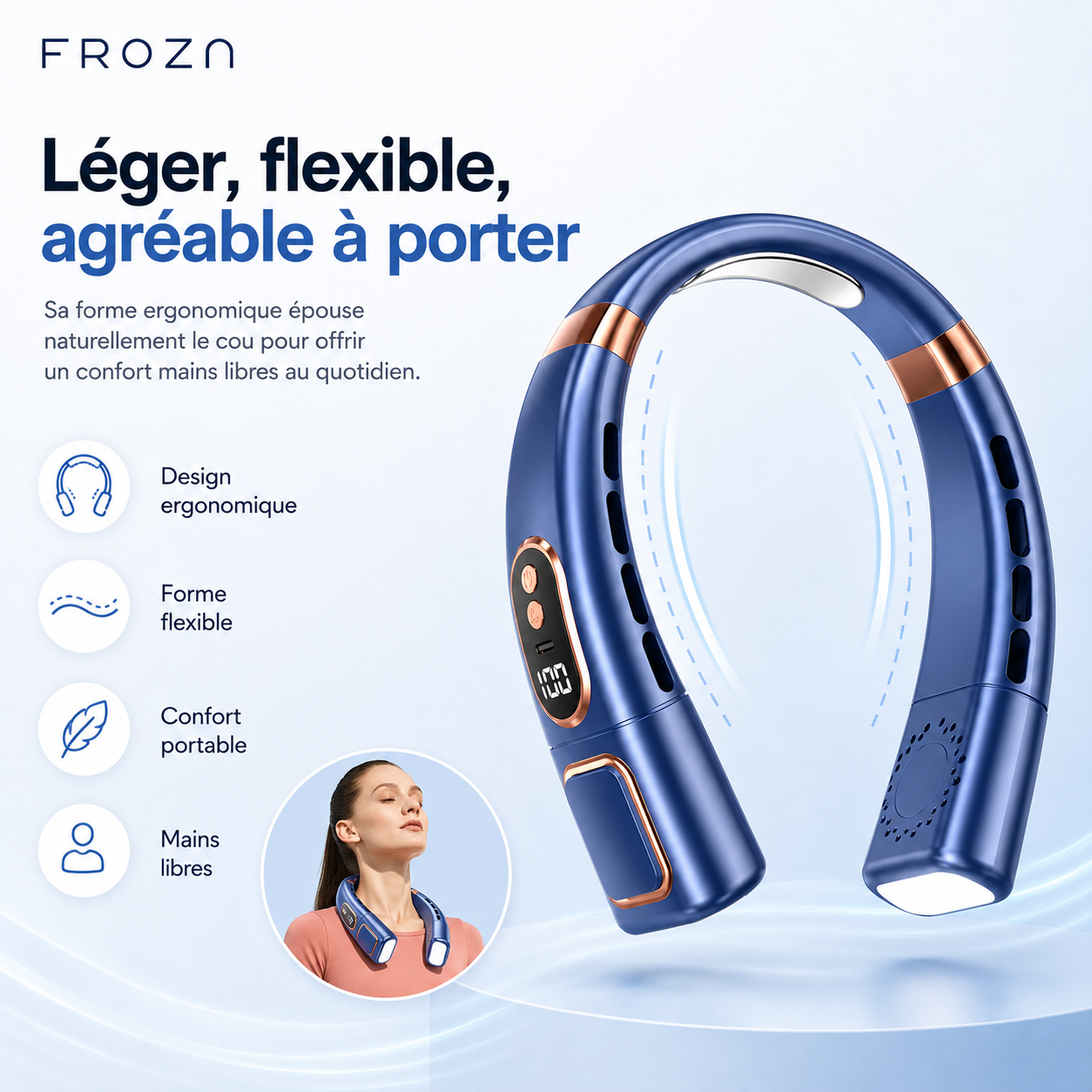 Froza – 360° Digitaler Nackenventilator