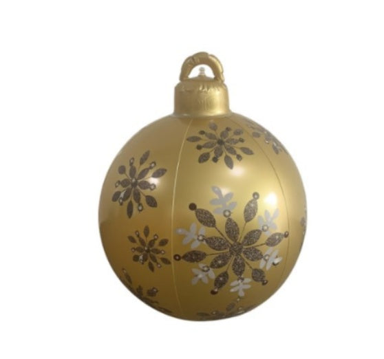 Aufblasbare Weihnachtskugel Außen Deko 60cm – Wetterbeständige PVC Weihnachtsdekoration