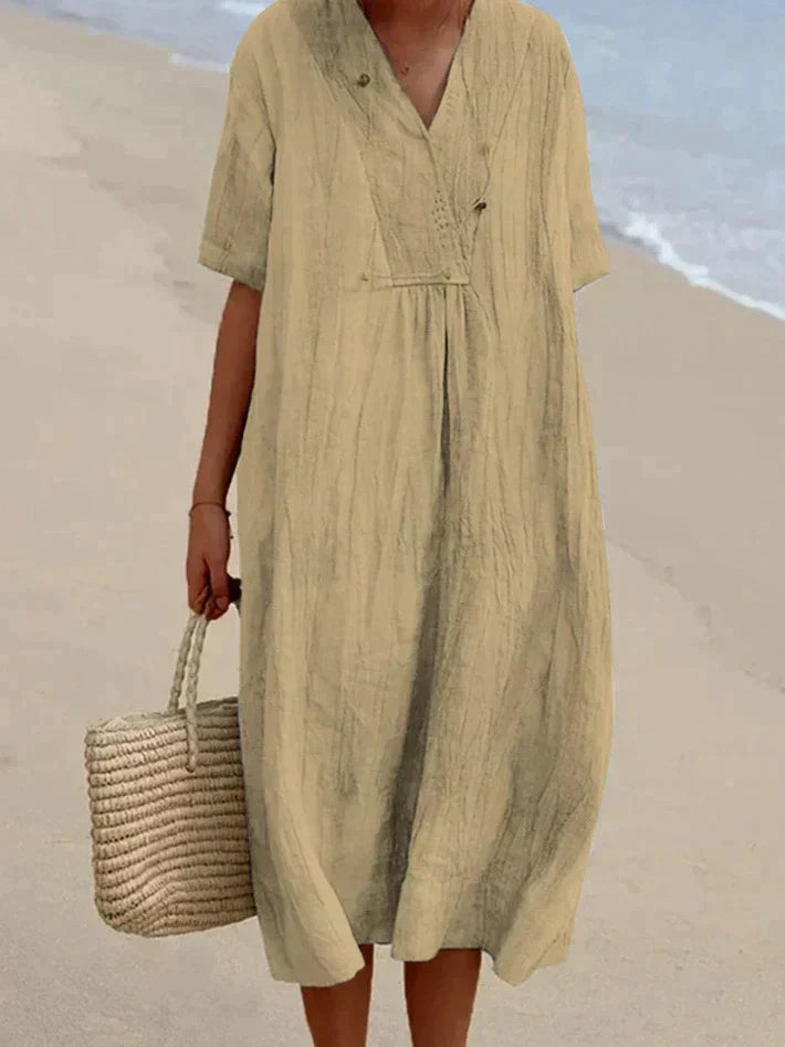Sommerkleid aus Baumwoll-Leinen - Aria, 2025 Kollektion