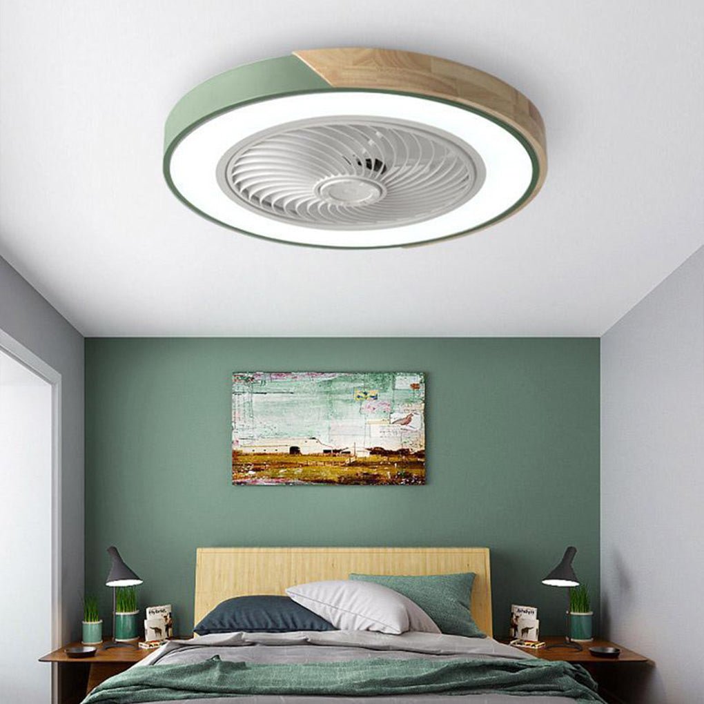 Moderner rahmenloser LED-Deckenventilator – Elegante und leise Kühlung mit Fernbedienung
