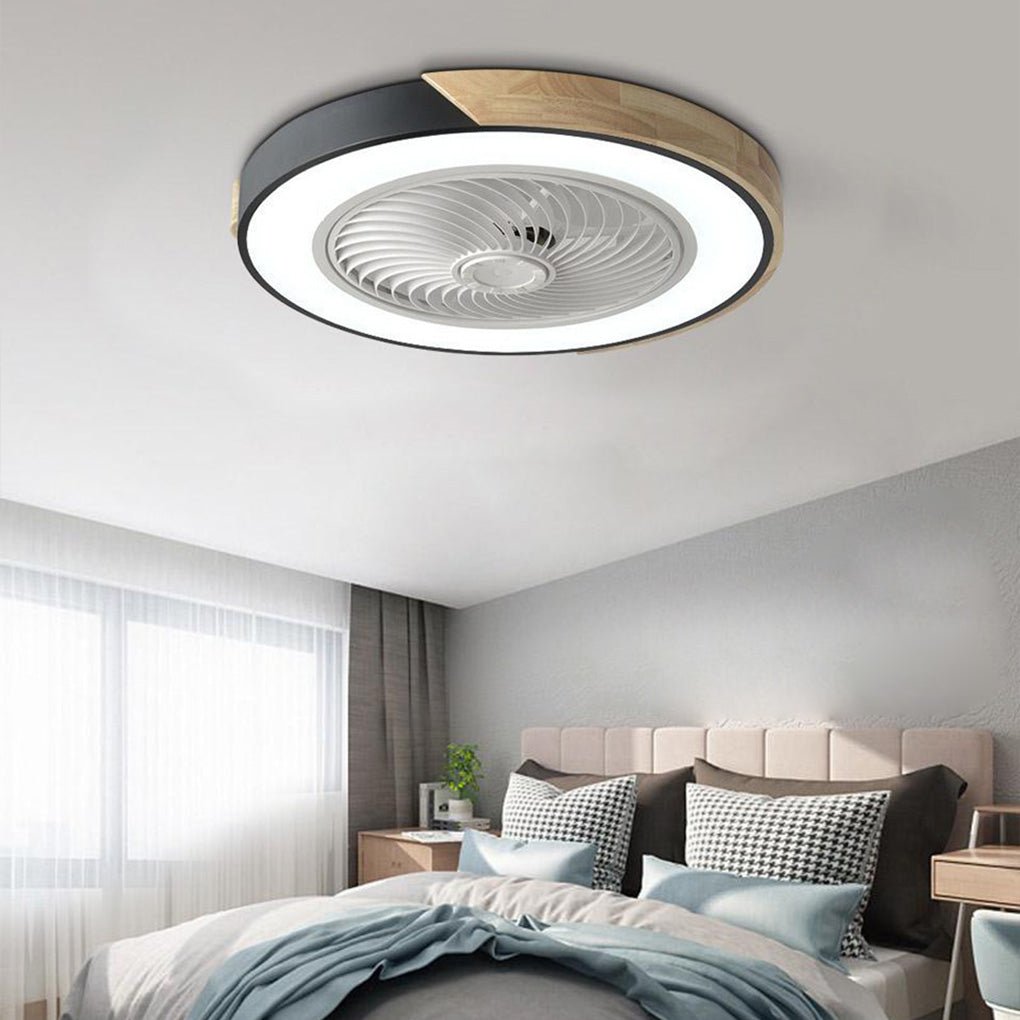 Moderner rahmenloser LED-Deckenventilator – Elegante und leise Kühlung mit Fernbedienung