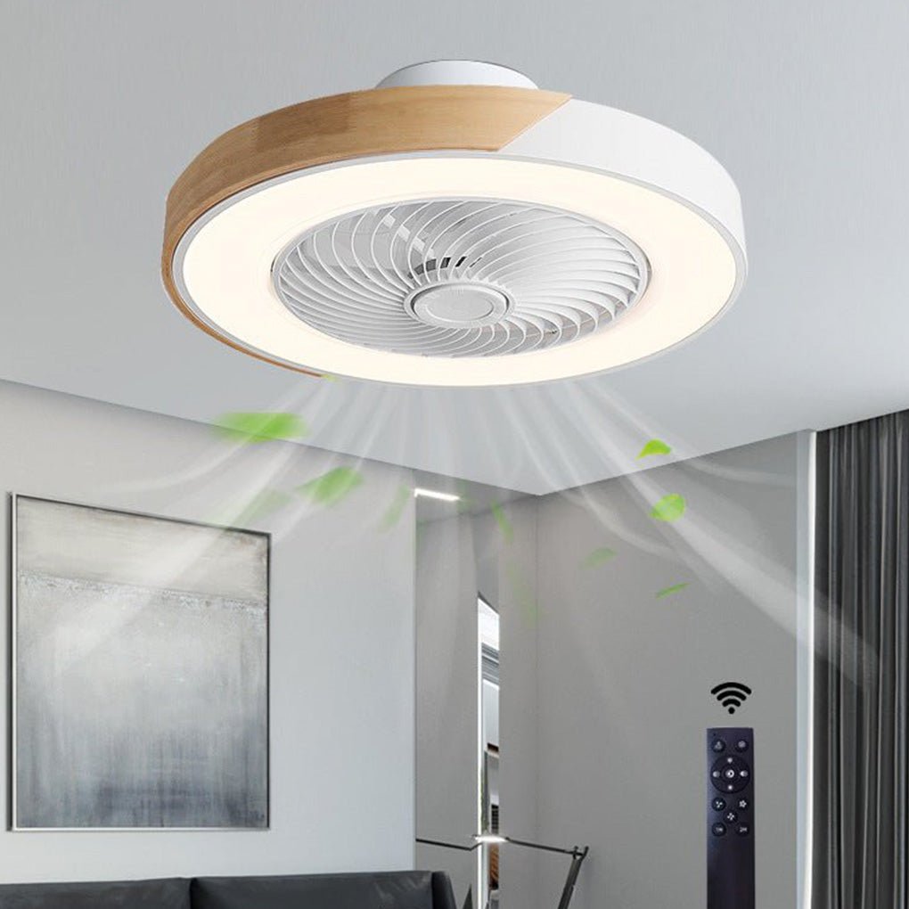 Moderner rahmenloser LED-Deckenventilator – Elegante und leise Kühlung mit Fernbedienung