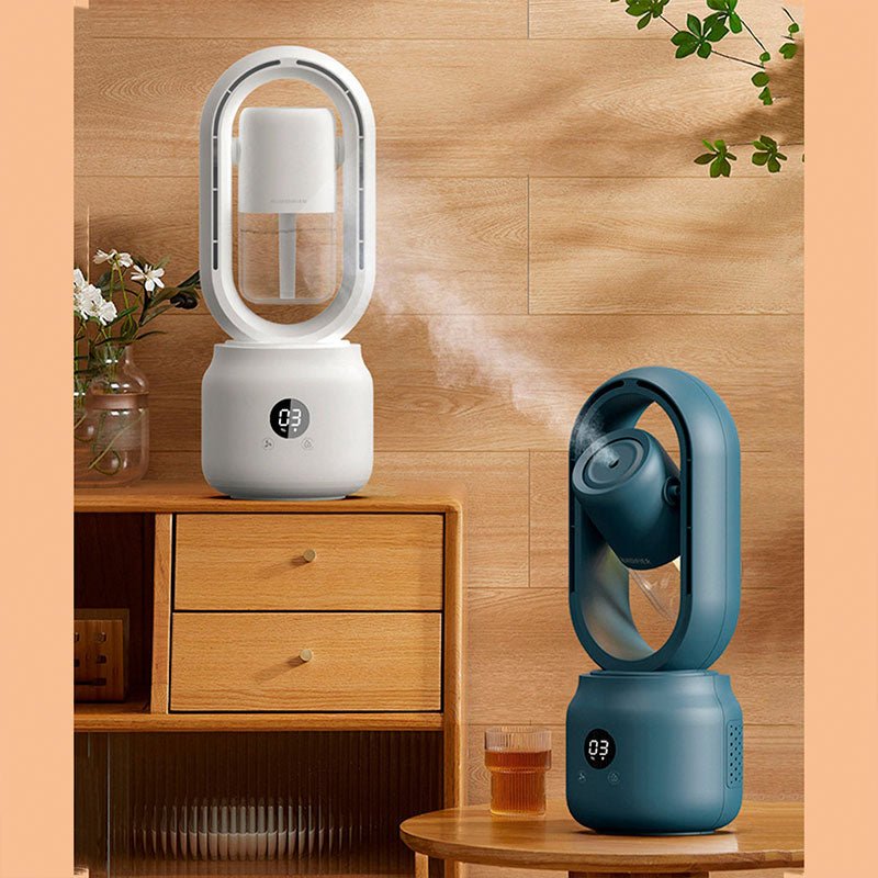 AeroBreeze Halo Ventilator | Bladeless Ventilator mit Luftbefeuchter und Nachtlicht