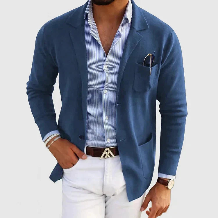 Herbstlicher Herrenblazer mit Casual-Knopftaschen und Reverskragen - Lorenzo