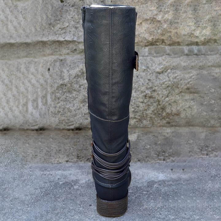 Vintage Stiefel mit Reißverschluss für Frauen
