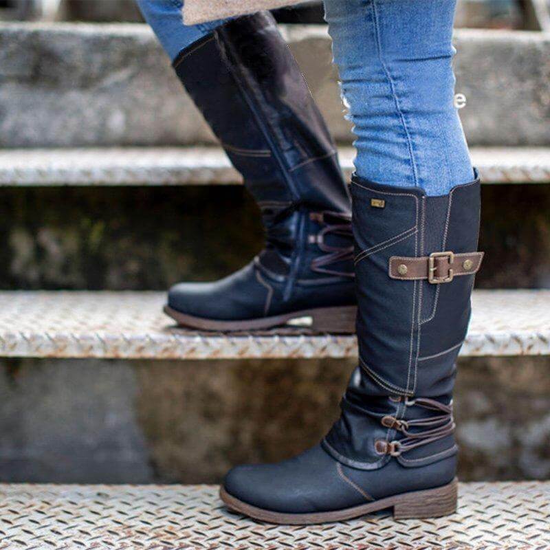 Vintage Stiefel mit Reißverschluss für Frauen
