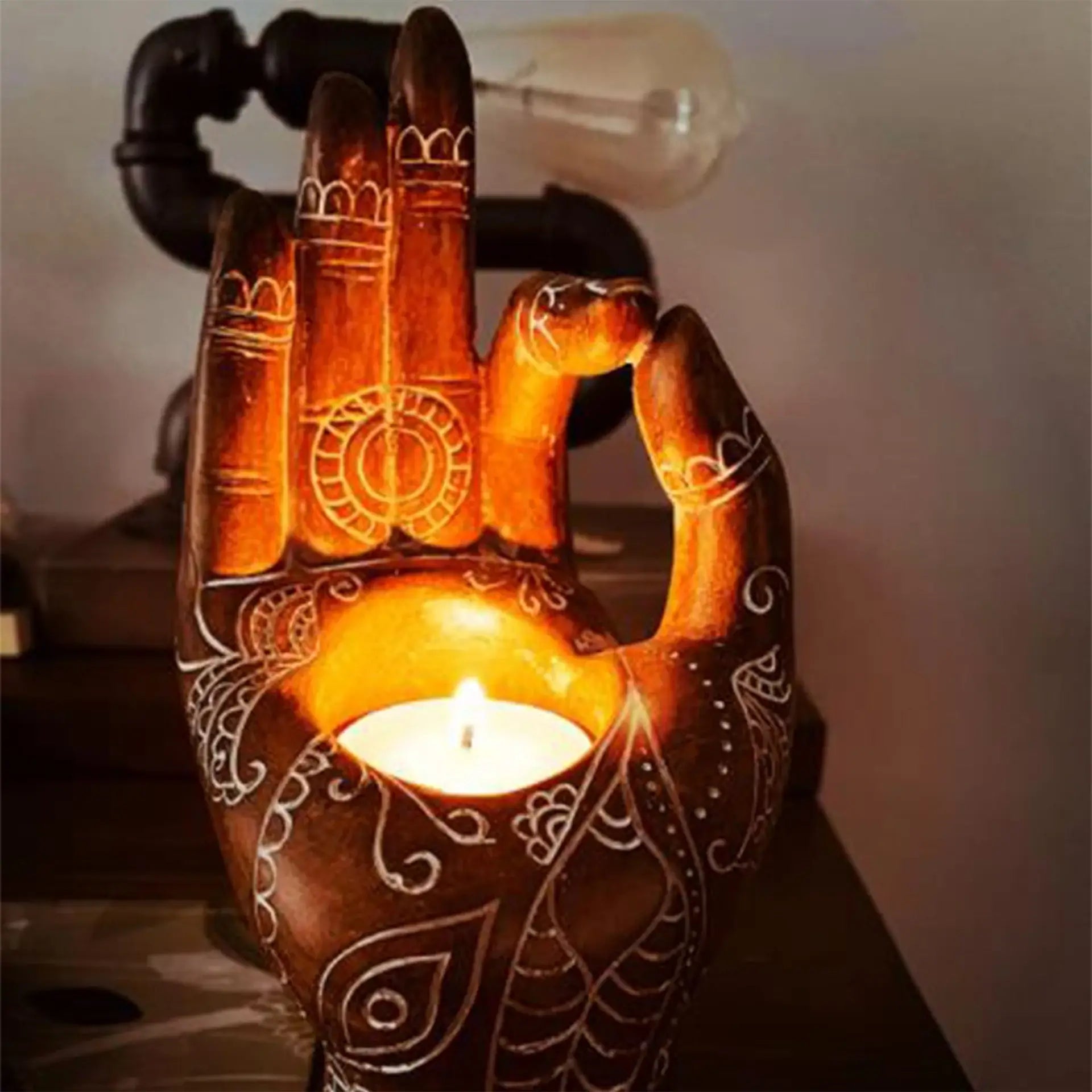 Buddha Hand Kerzenhalter - Zen Dekor - Gelassenheit