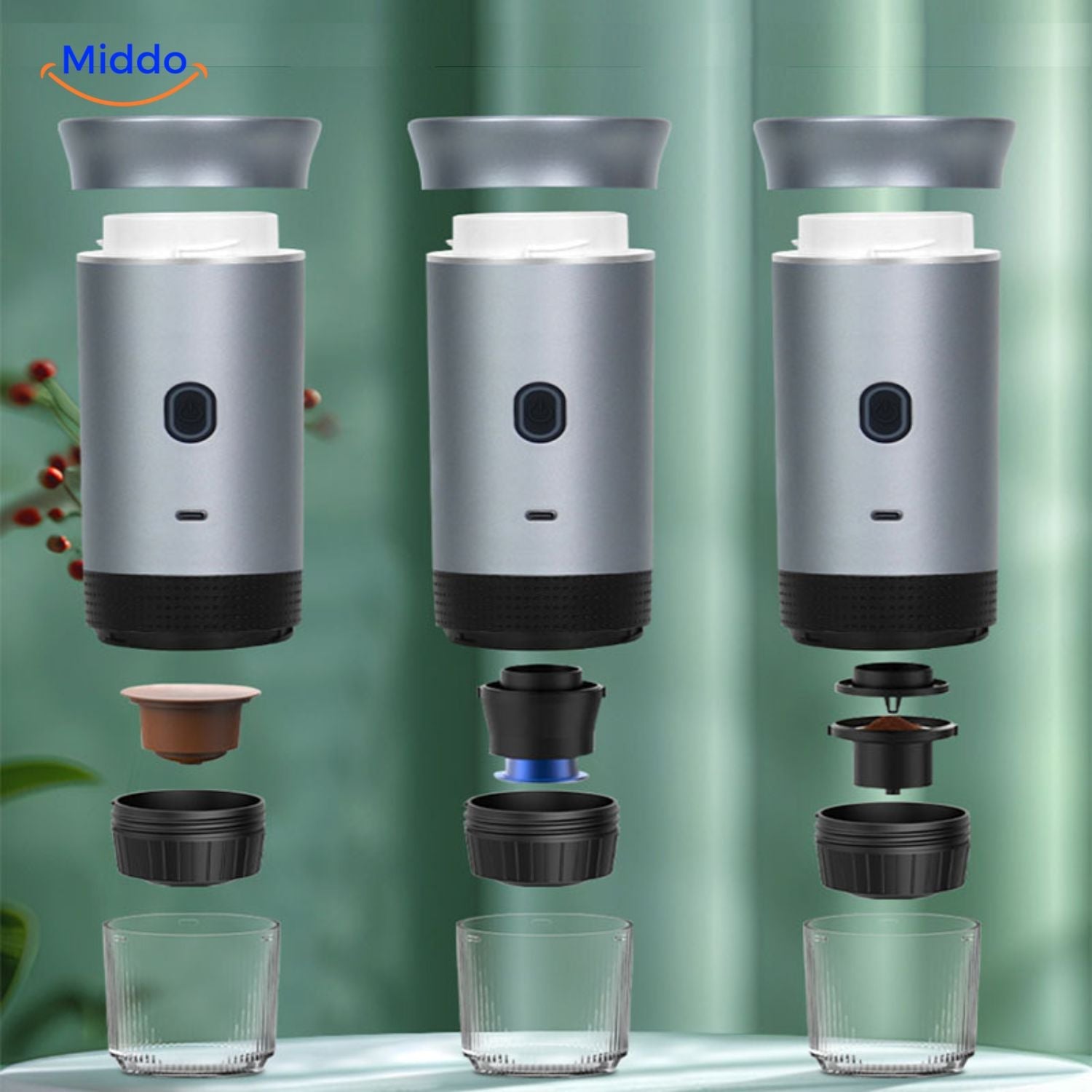 KaffeeGenie Tragbare Espressomaschine | Vielseitige 3-in-1-Lösung für perfekten Kaffee unterwegs