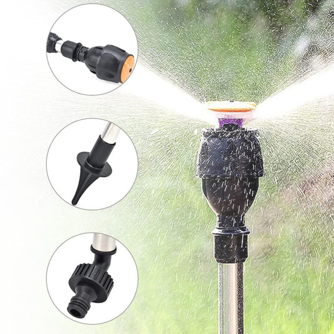 AquaLux 360º Bewässerungsstatief | Effiziente Einsparung und starke Druck mit Geschenk