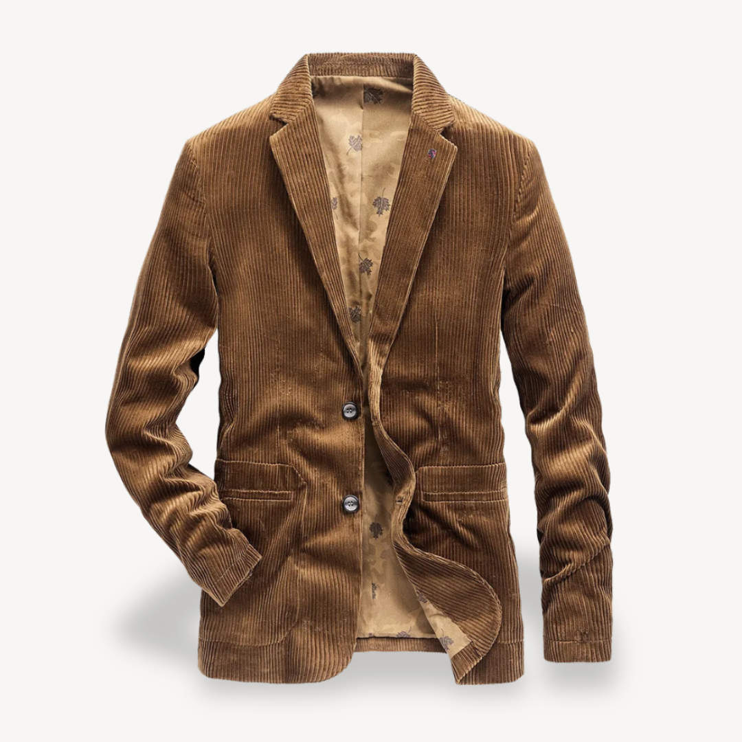 Herren Cordura Klassischer Blazer – Slim Fit Corduroy Sakko im Retrostil