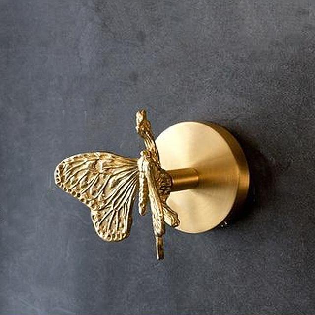 Goldene Messing Wandhaken – Handgefertigte Tierdesigns für stilvolle Wanddekoration