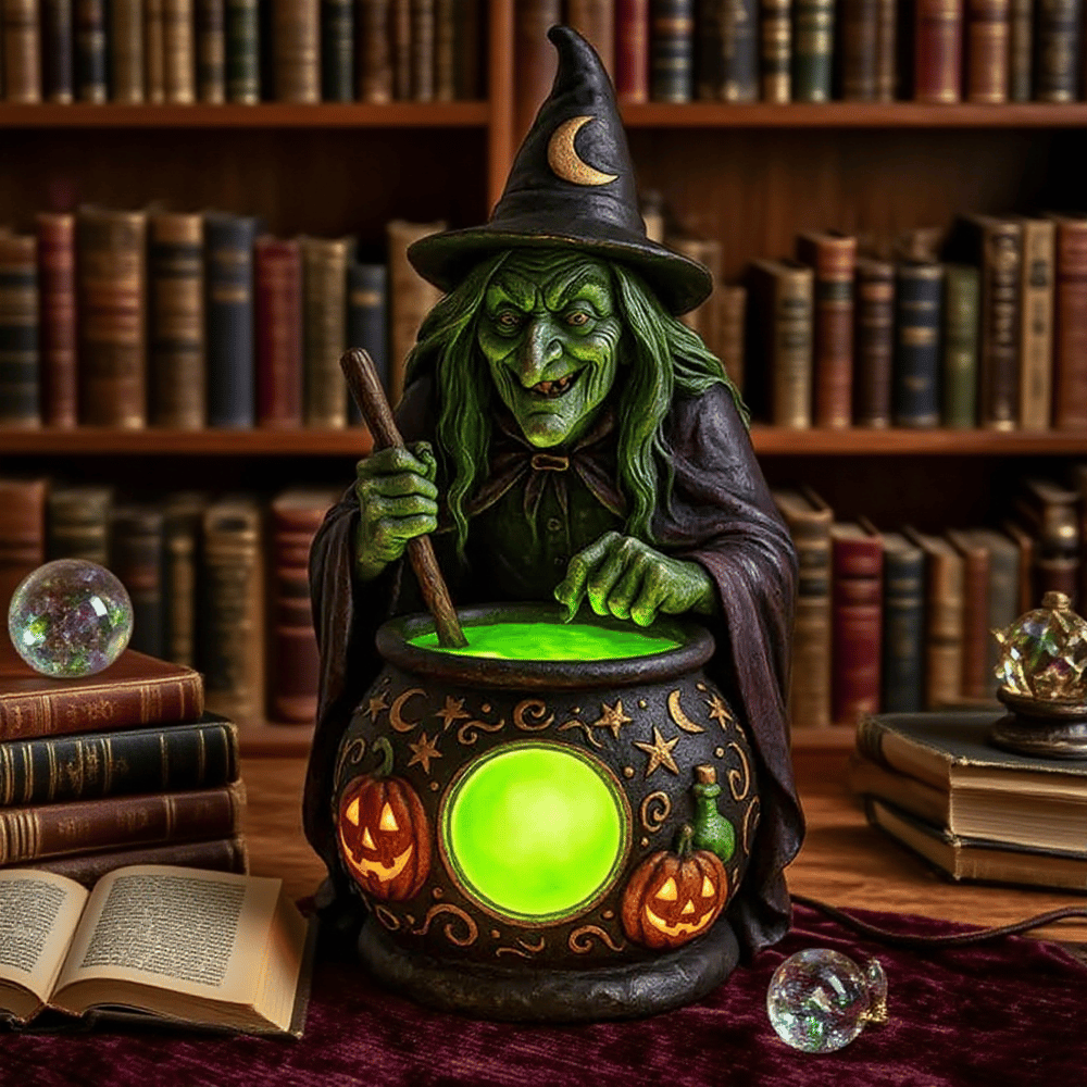 WitchGlow Kessel Lampe | Verzaubernde Halloween-Dekoration, die eine magische Atmosphäre schafft
