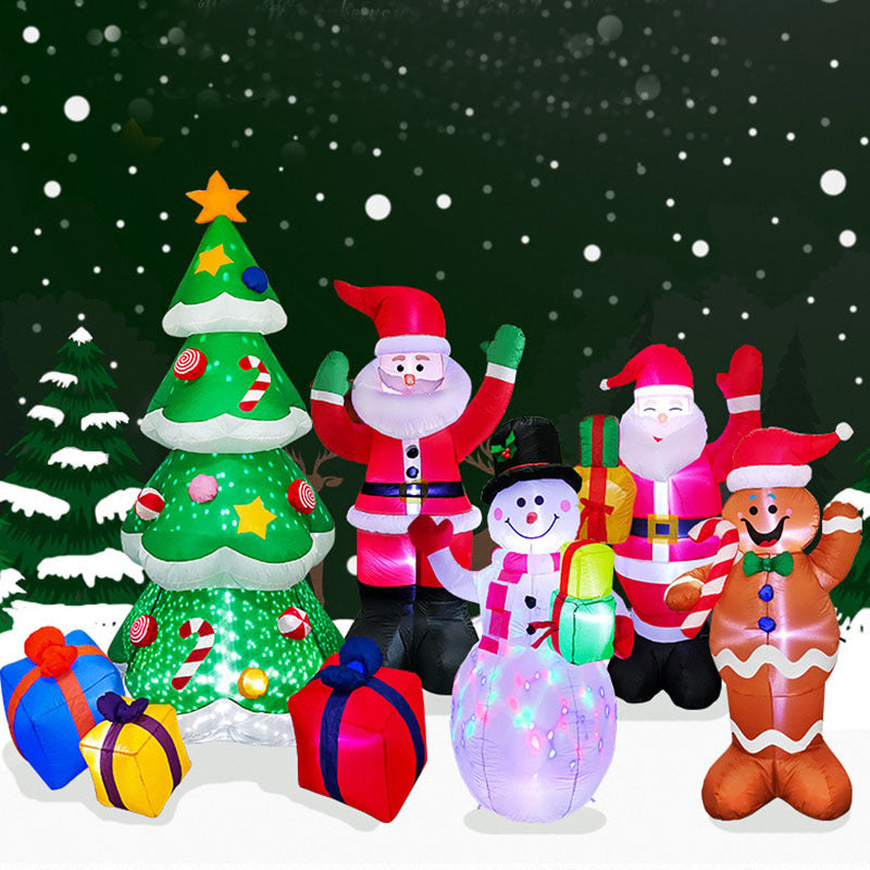 Aufblasbare LED Weihnachtsdekoration – Beleuchteter Schneemann für Außen
