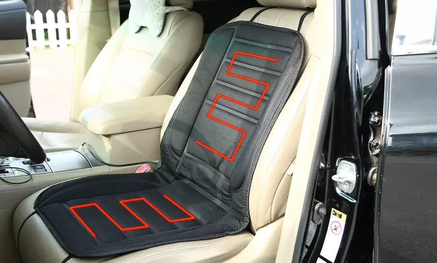 HeatRide Beheiztes Autositzkissen – 12V Memory Foam Sitz- und Rückenwärmer