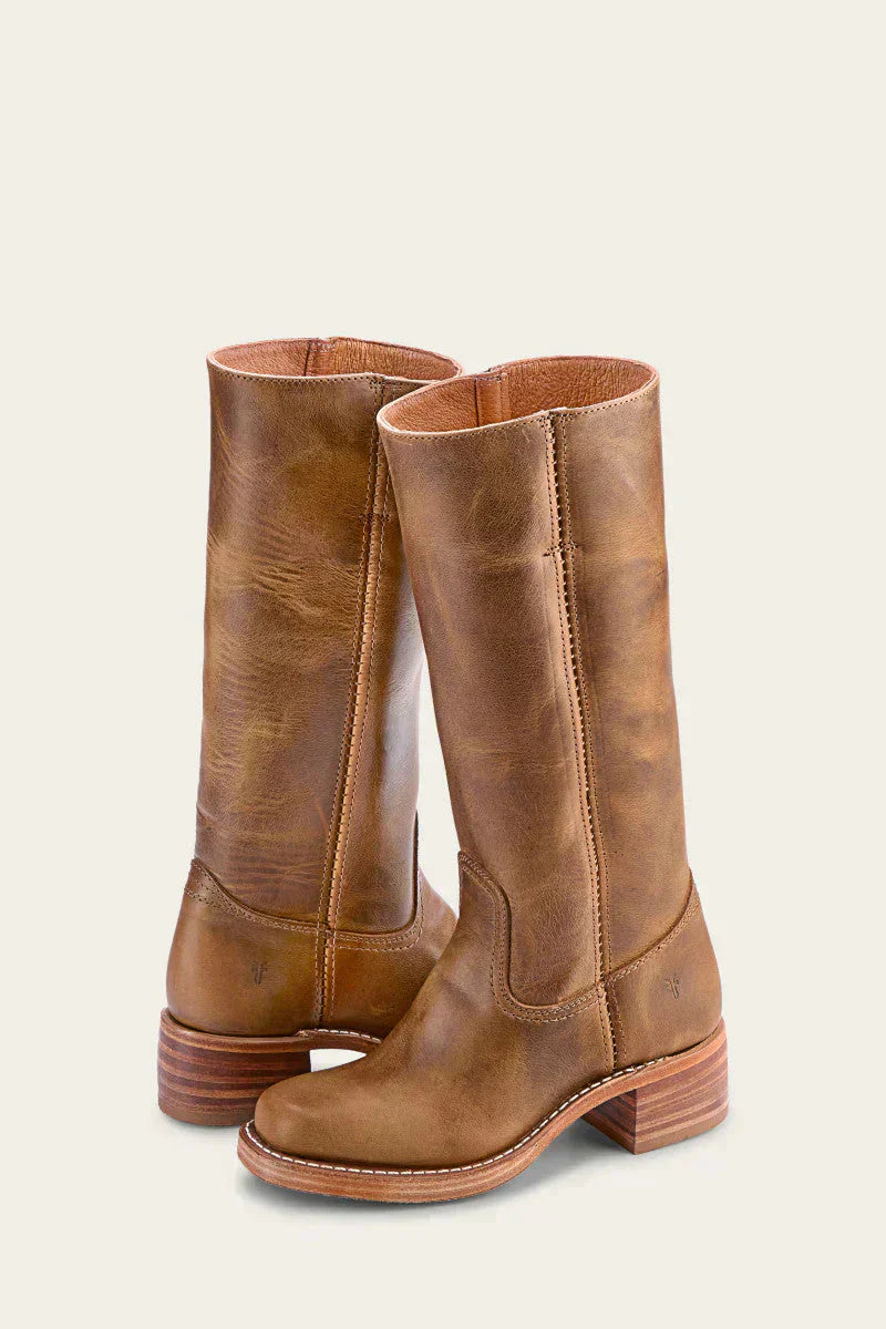 WesternSoul hohe Damenstiefel – stilvolle Lederoptik mit Blockabsatz und Western-Flair