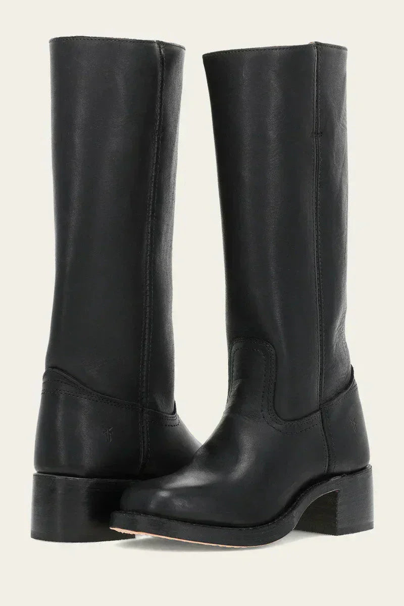 WesternSoul hohe Damenstiefel – stilvolle Lederoptik mit Blockabsatz und Western-Flair