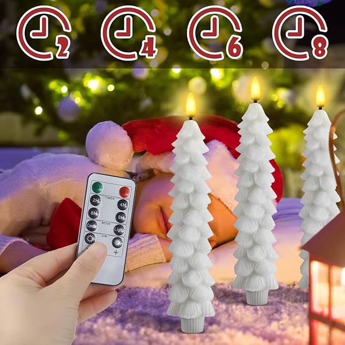 Flammenlose LED Kerzen mit Fernbedienung – Realistisches 3D-Flackermodell LumaGlow