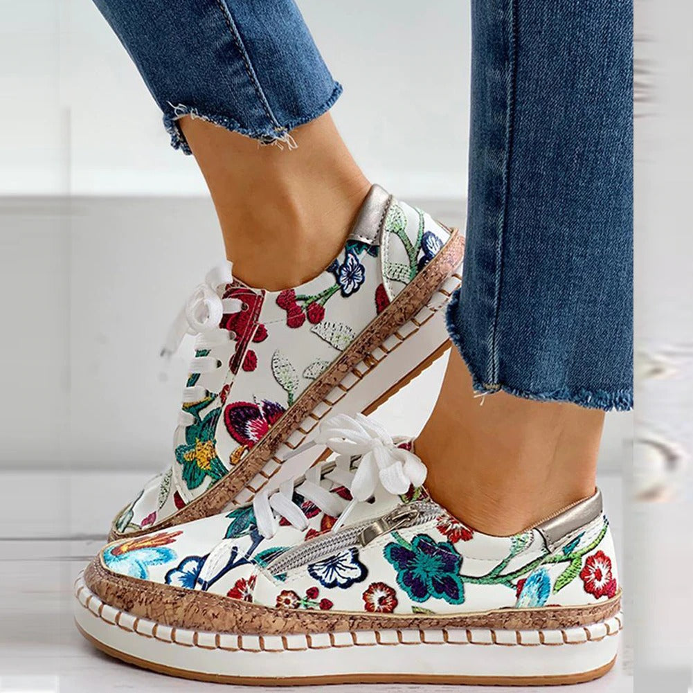 Florale Sneakers Komfort - Santorini Schuhe