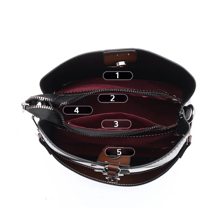 AllureLuxe | Elegante Leder Schultertasche Stilvolles Design