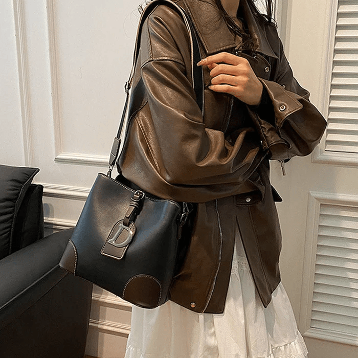 AllureLuxe | Elegante Leder Schultertasche Stilvolles Design