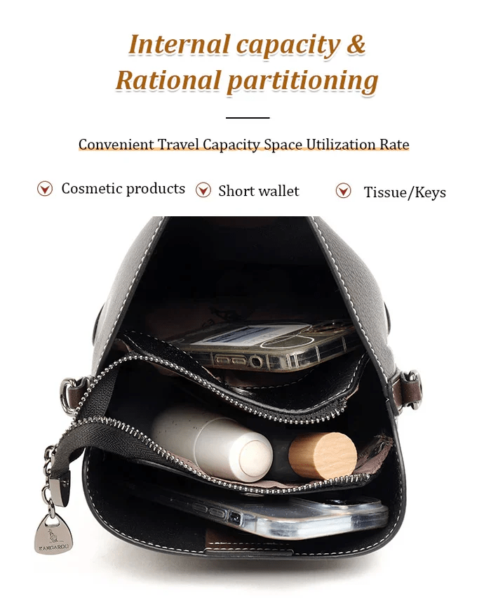 AllureLuxe | Elegante Leder Schultertasche Stilvolles Design