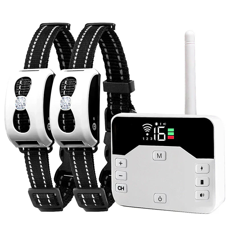 Kabellose Zaun & 2-in-1 Trainingshalsband - Wasserdicht & Wiederaufladbar