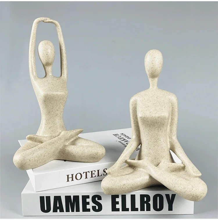 ZenJoy Frau in Yoga Statue – Moderne Innenraumdekoration aus Resin