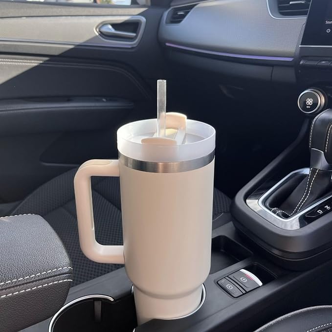 Isolierte Edelstahl-Reisebecher 40oz Mit Griff Lebenslange Deckel Und Strohhalm