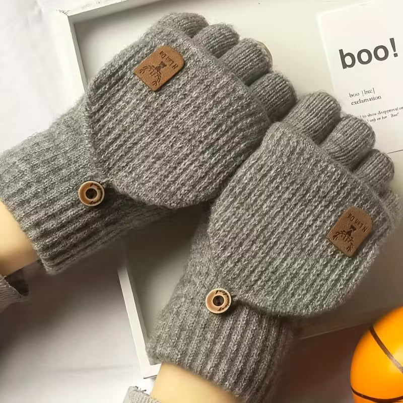Herren WinterPro Fingerlose Handschuhe – Dick, Warm und Bequem