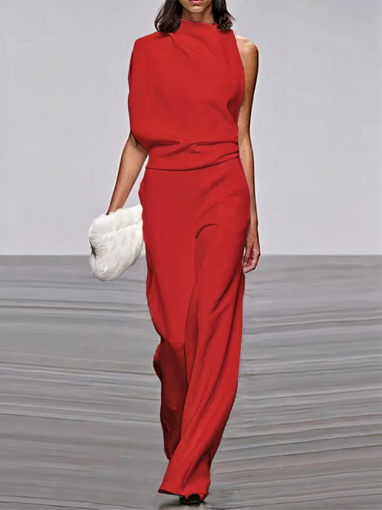 Damen moderner Jumpsuit mit weitem Bein | Hochzeitsgäste