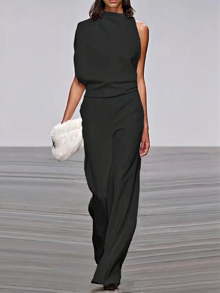 Damen moderner Jumpsuit mit weitem Bein | Hochzeitsgäste