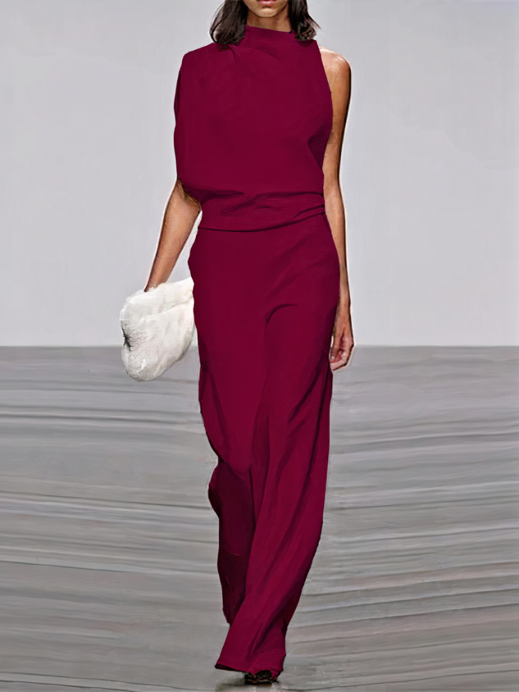 Damen moderner Jumpsuit mit weitem Bein | Hochzeitsgäste