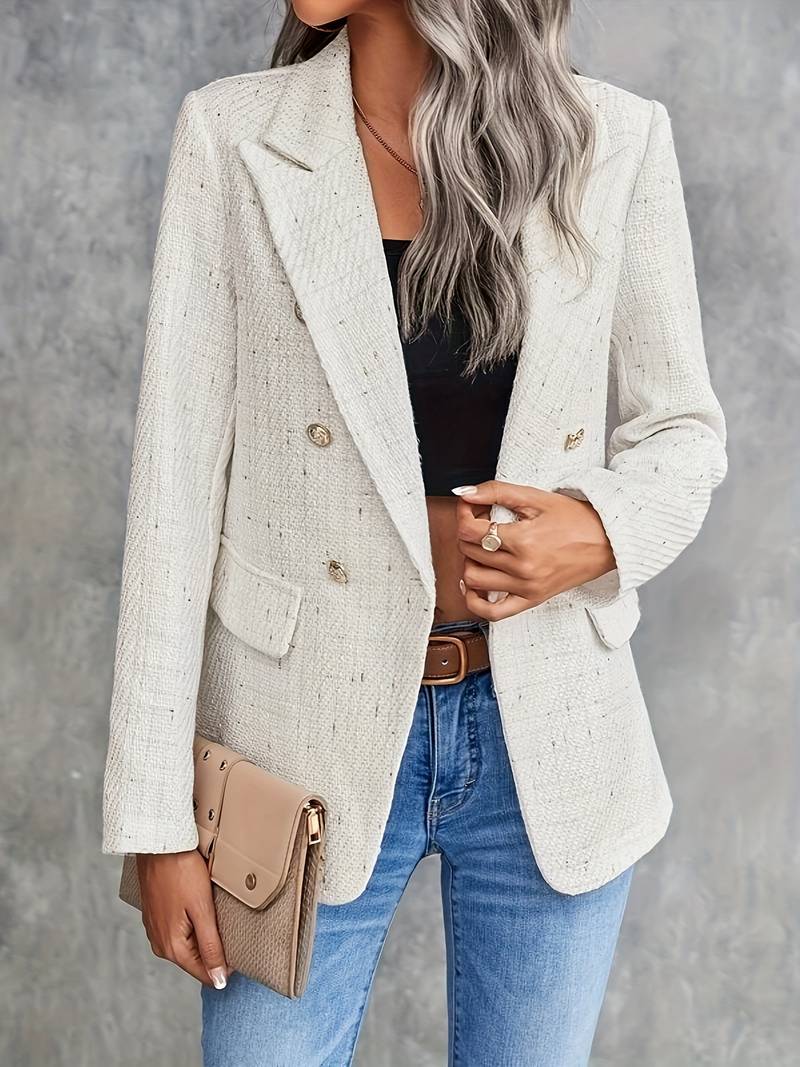 Tweed Blazer Eleganzia – Schicker Damenblazer für Business und Casual Look
