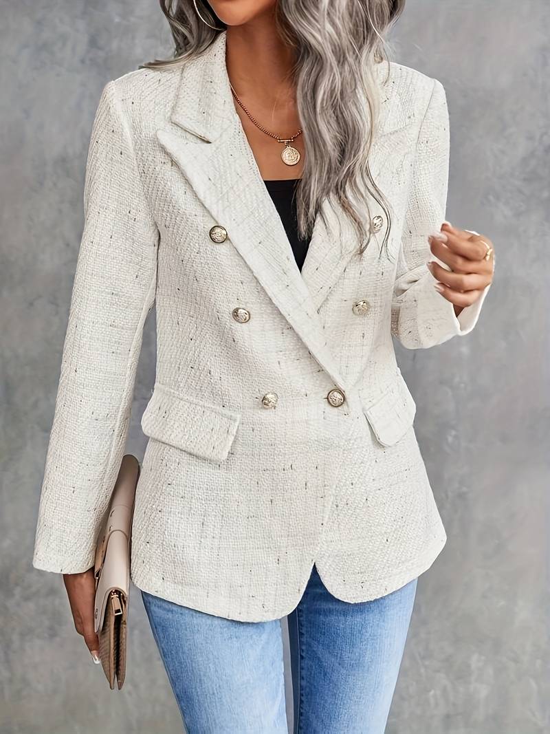 Tweed Blazer Eleganzia – Schicker Damenblazer für Business und Casual Look