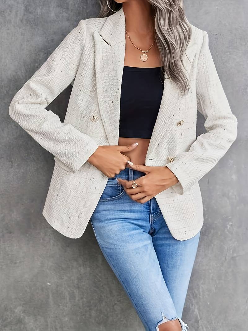 Tweed Blazer Eleganzia – Schicker Damenblazer für Business und Casual Look
