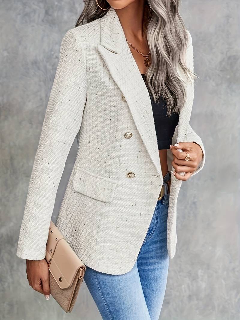 Tweed Blazer Eleganzia – Schicker Damenblazer für Business und Casual Look