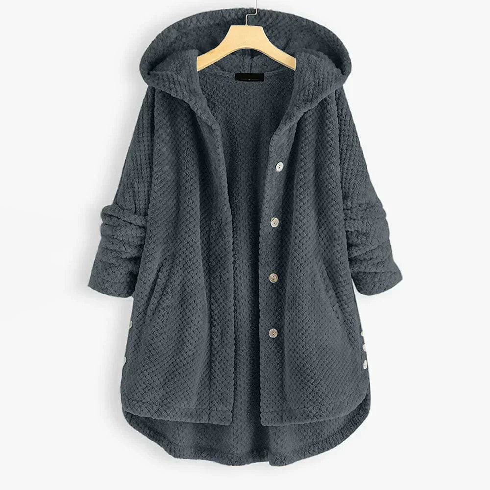 Fleecejacke mit Kapuze im Trend für den Winter 2026 - WinterFleeceLux