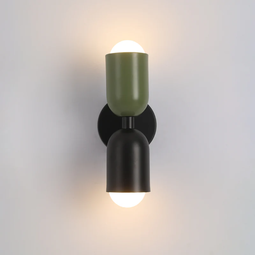 Moderne Metallzylinder LED Wandleuchte 2-Licht