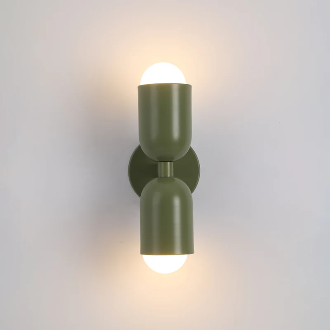 Moderne Metallzylinder LED Wandleuchte 2-Licht