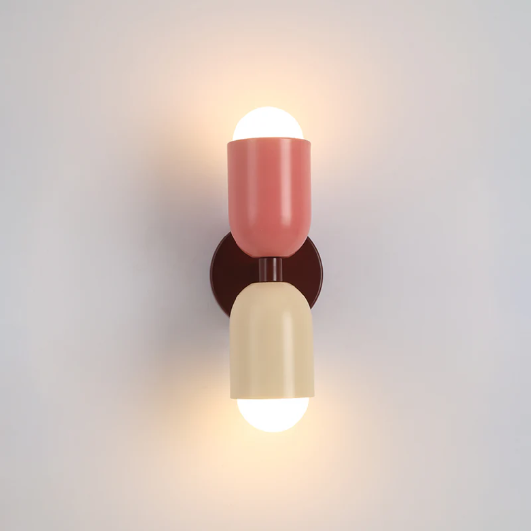 Moderne Metallzylinder LED Wandleuchte 2-Licht