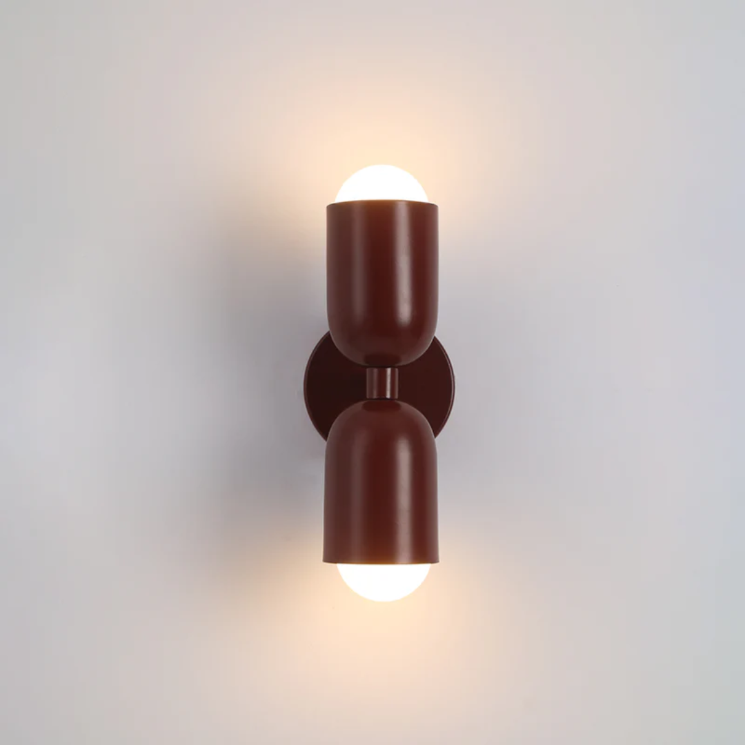 Moderne Metallzylinder LED Wandleuchte 2-Licht