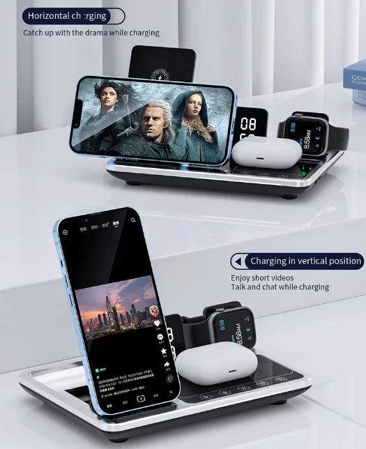 EasyCharge - 4-in-1 Drahtloses Ladegerät für iPhone, Apple Watch und AirPods - Schnelles und Effizientes Ladegerät