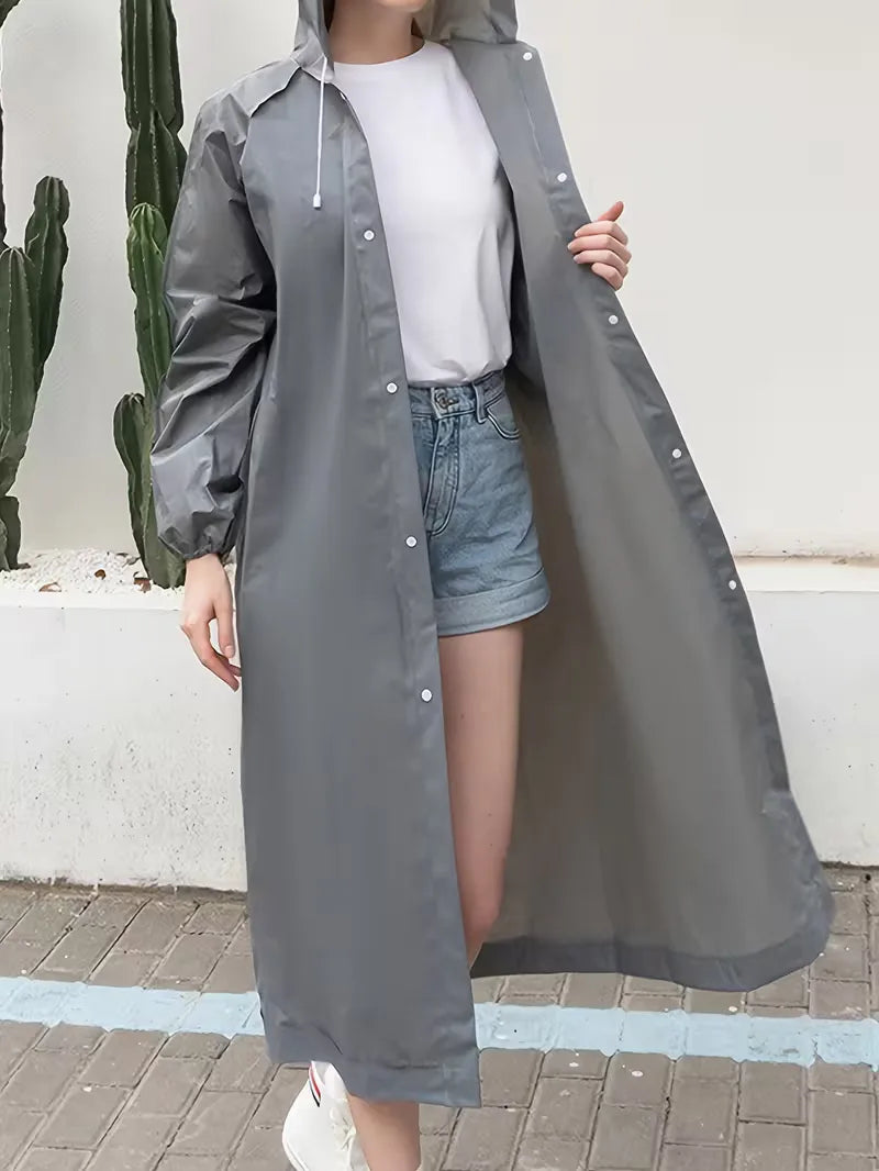Unisex Regenjacke mit Kapuze – Wasserdichter Schutz gegen Regen und Wind