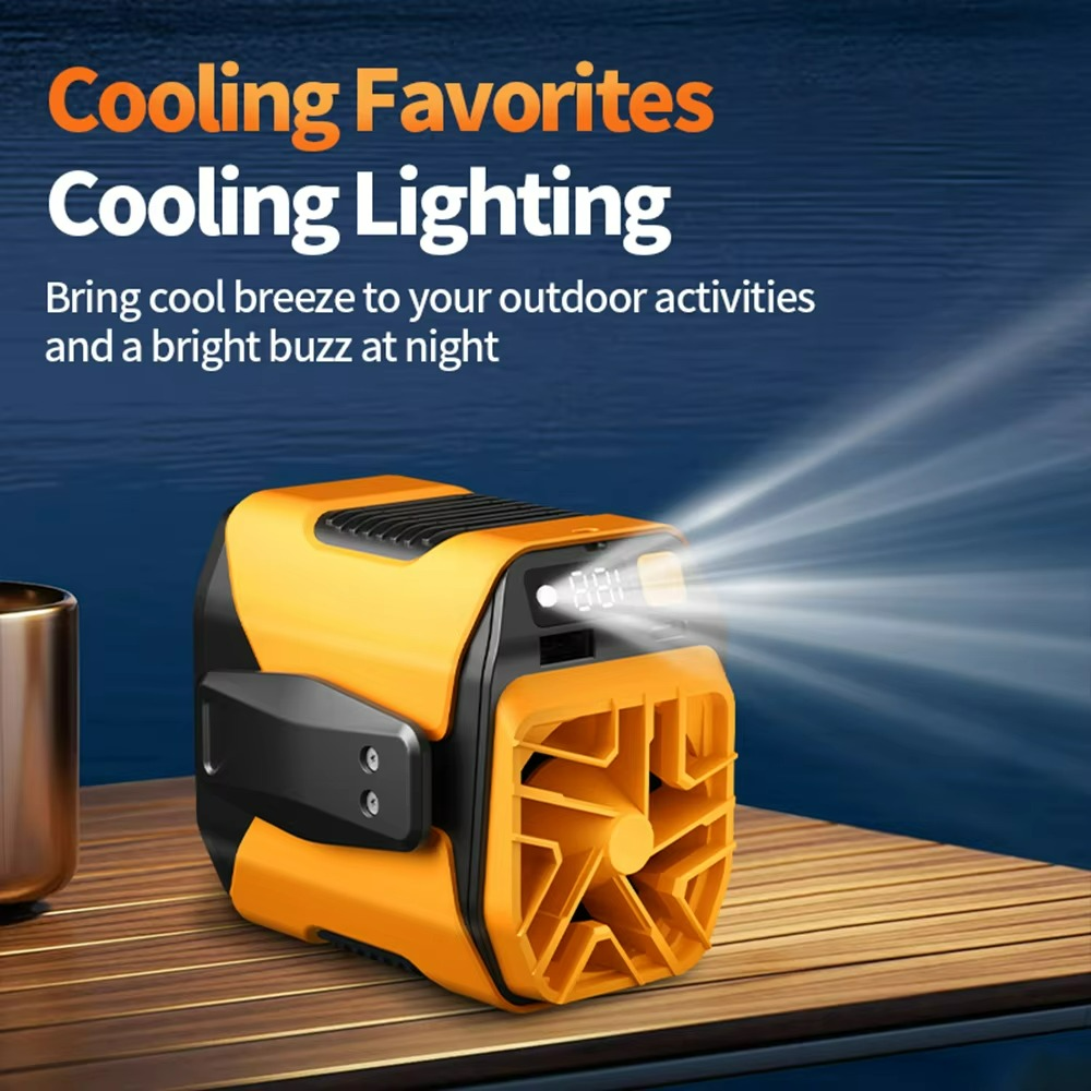 Venturo Breeze Fan | Tragbarer Herrenventilator mit Powerbank und LED-Lampe