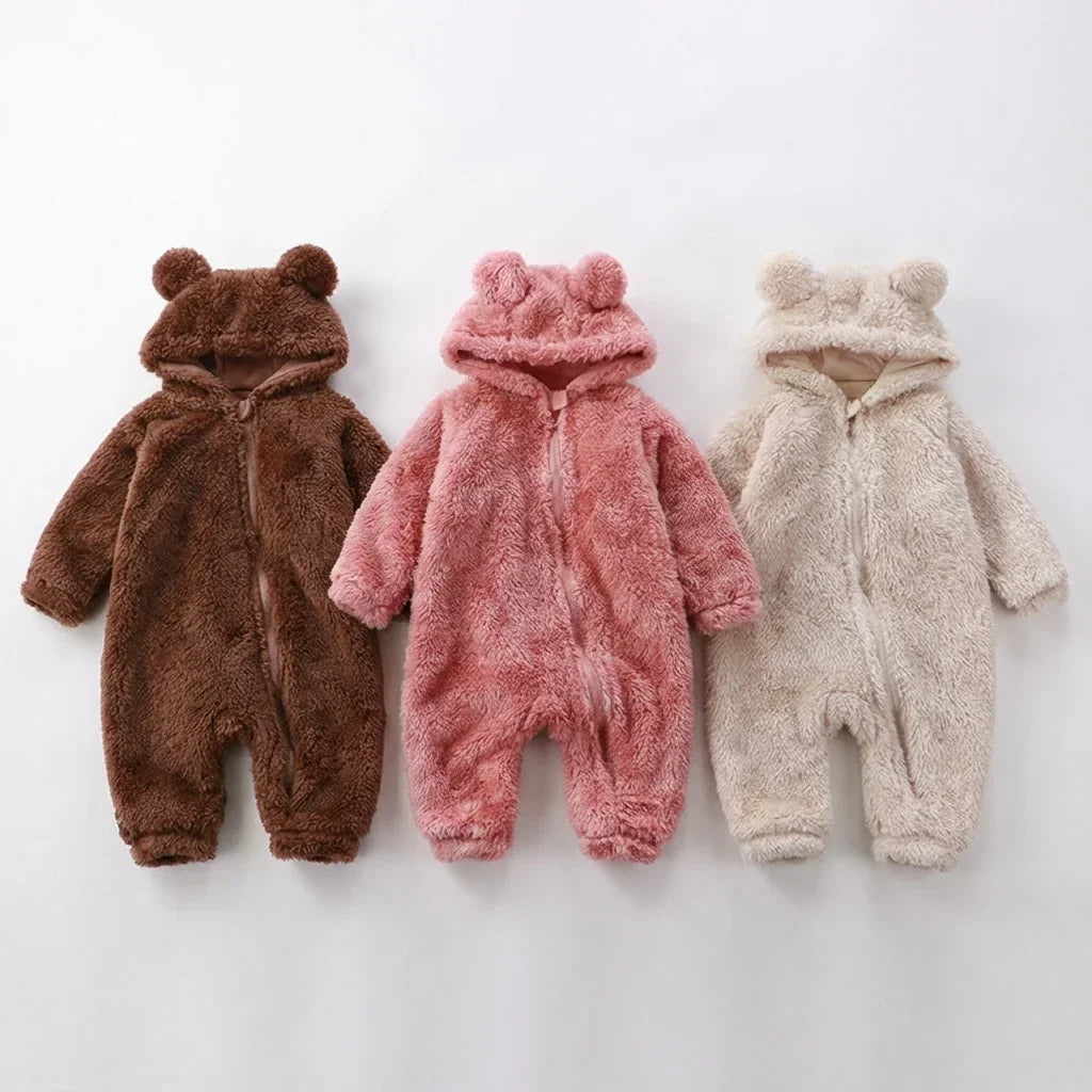 BabyBear | Plüsch Bär Winter Baby Overall Weiche Cozy Outfit
