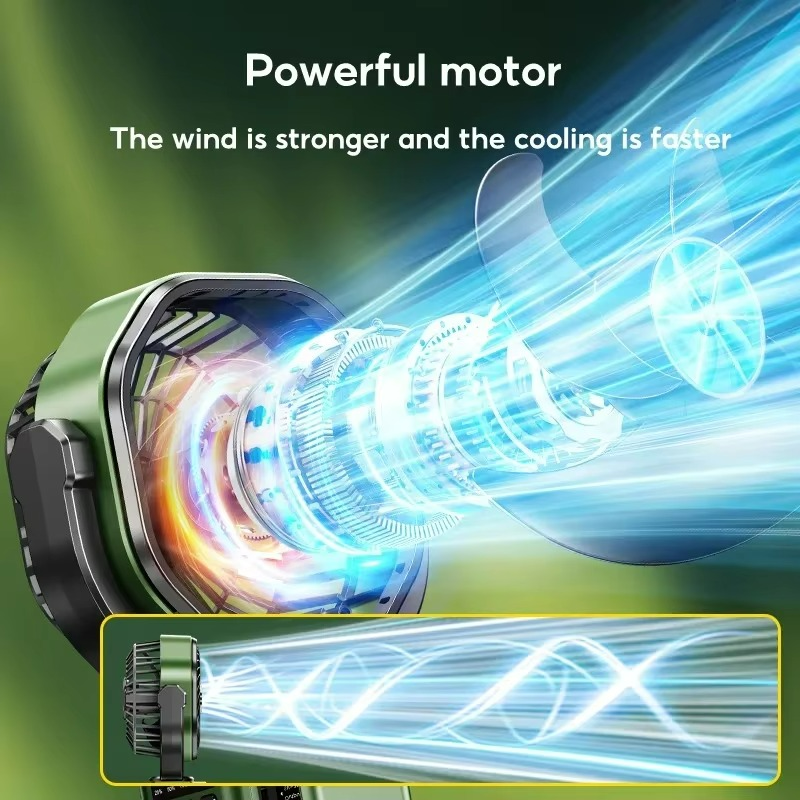 VenturoX Camping Ventilator | Tragbarer Ventilator mit 4 Geschwindigkeiten und LED-Beleuchtung