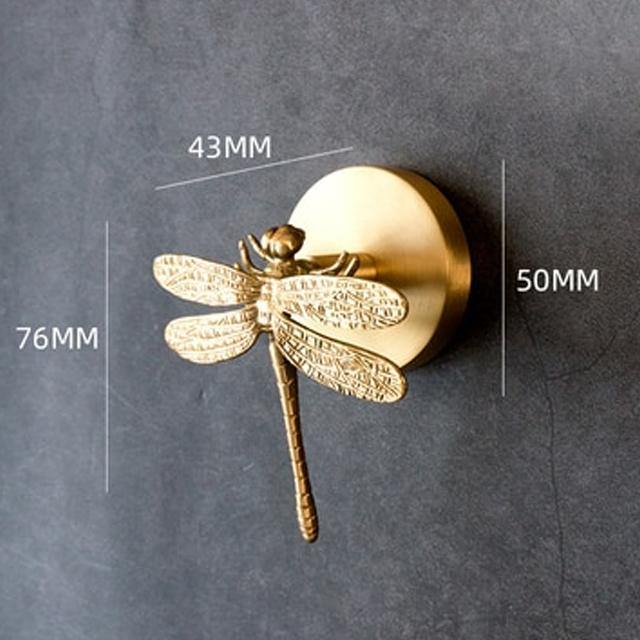 Goldene Messing Wandhaken – Handgefertigte Tierdesigns für stilvolle Wanddekoration